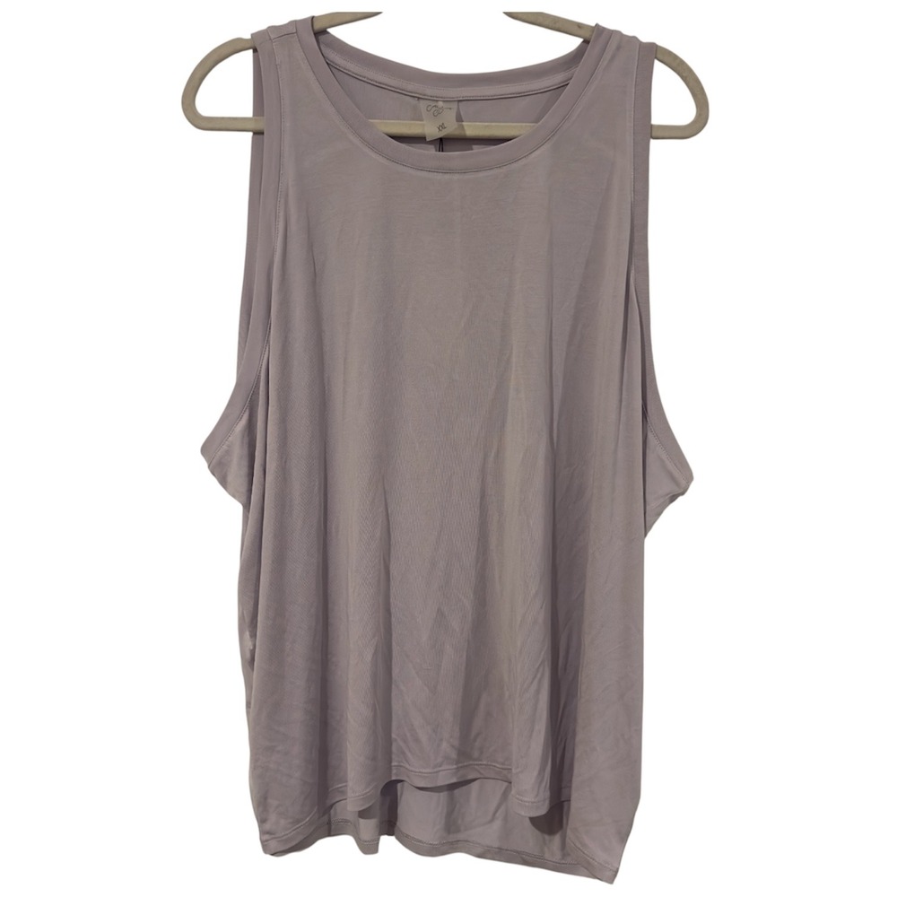 Calia Womens Draped Wedge Tank Misted Lilac Purple XXL WAX14121 NEW